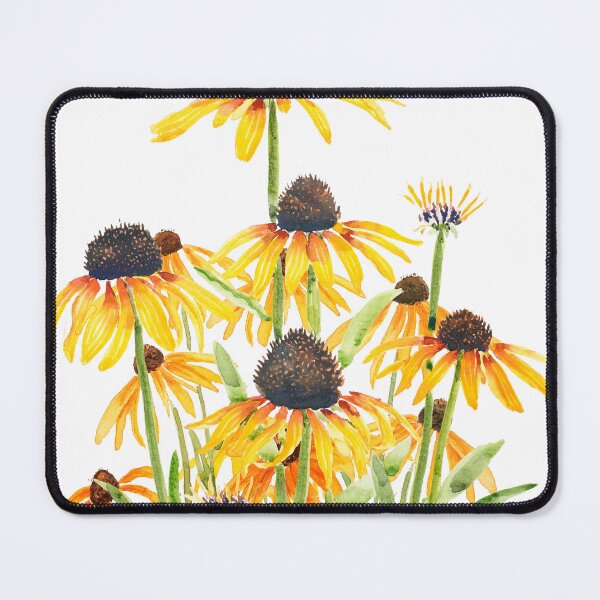 Item preview, hand painted yellow black eyed Susan gloriosa daises watercolour 2025 version 2 designed and sold by ColorandColor.