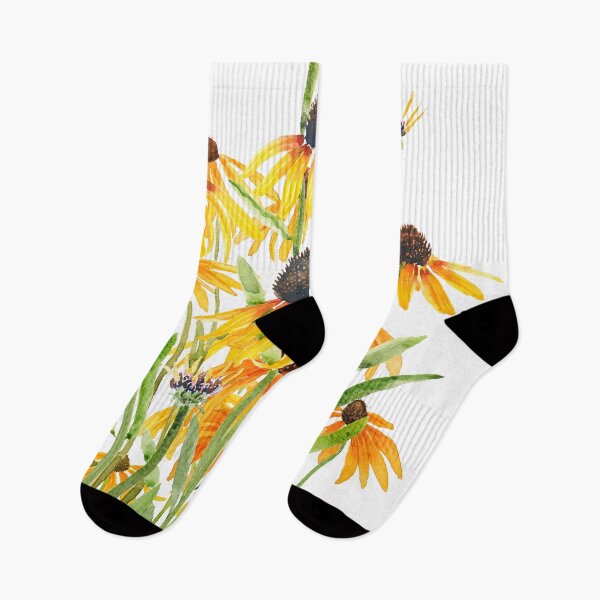 Item preview, hand painted yellow black eyed Susan gloriosa daises watercolour 2025 version 2 designed and sold by ColorandColor.