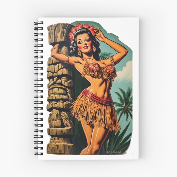 Item preview, Hula Girl and Tiki Statue designed and sold by IanBakerToons.