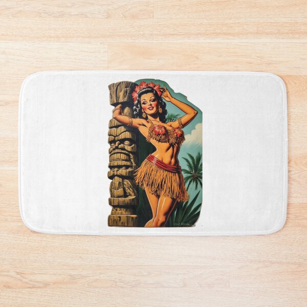 Item preview, Hula Girl and Tiki Statue designed and sold by IanBakerToons.