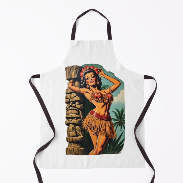 Item preview, Hula Girl and Tiki Statue designed and sold by IanBakerToons.