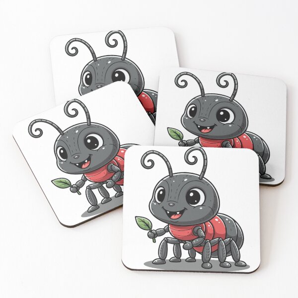 Item preview, Cute Cartoon Ant Holding a Leaf – Vector Illustration designed and sold by Royalsticker.