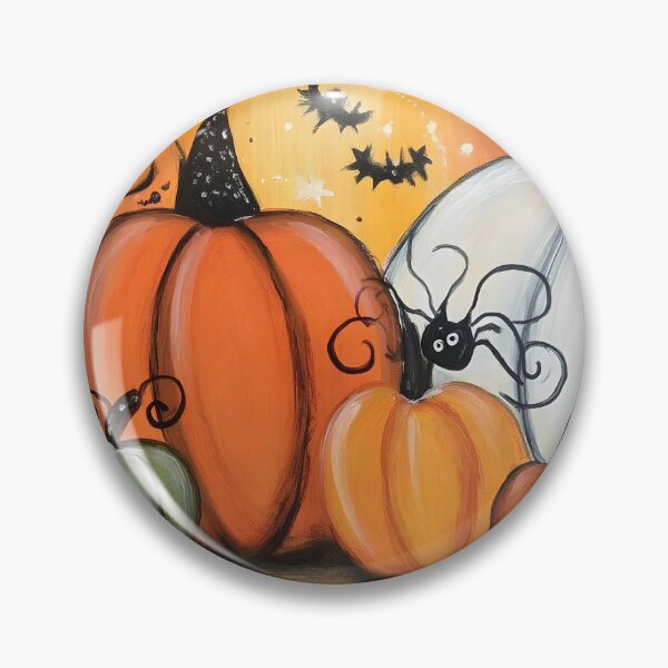 Item preview, Join the Halloween Fun with Playful Pumpkins Swirling Bats and Spooky Spiders designed and sold by OlfactoART Studio.
