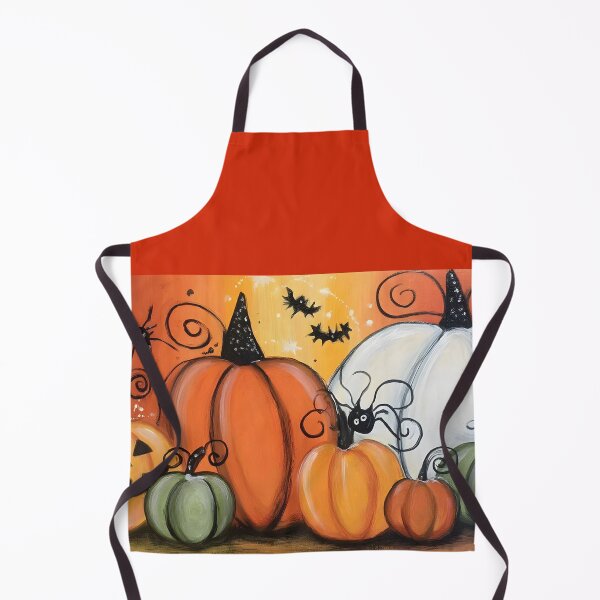 Item preview, Join the Halloween Fun with Playful Pumpkins Swirling Bats and Spooky Spiders designed and sold by OlfactoART Studio.