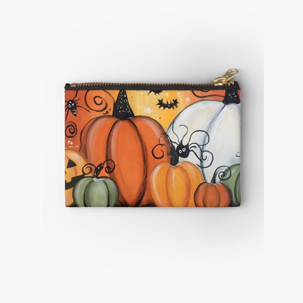 Item preview, Join the Halloween Fun with Playful Pumpkins Swirling Bats and Spooky Spiders designed and sold by OlfactoART Studio.