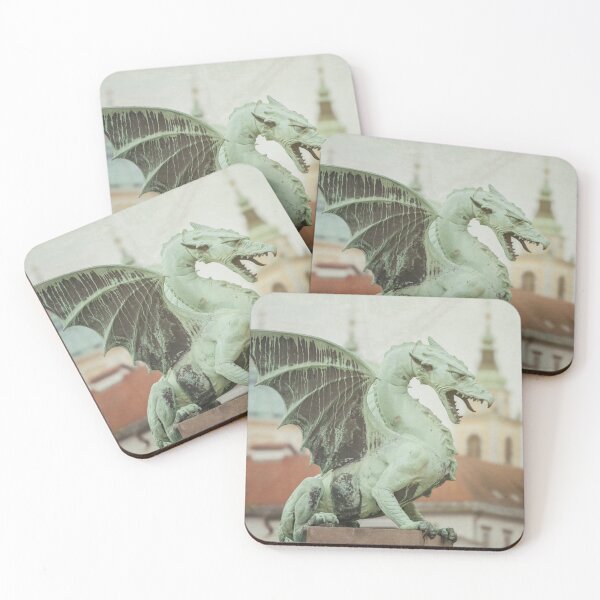 Item preview, Dragon Bridge Statue 2 Ljubljana Slovenia designed and sold by PhotoArt by Joan Carroll.