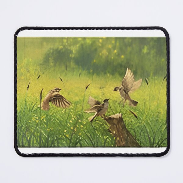 Item preview, 48 Flight of the Meadow Sparrows Over Golden Grass designed and sold by MacNokes207.