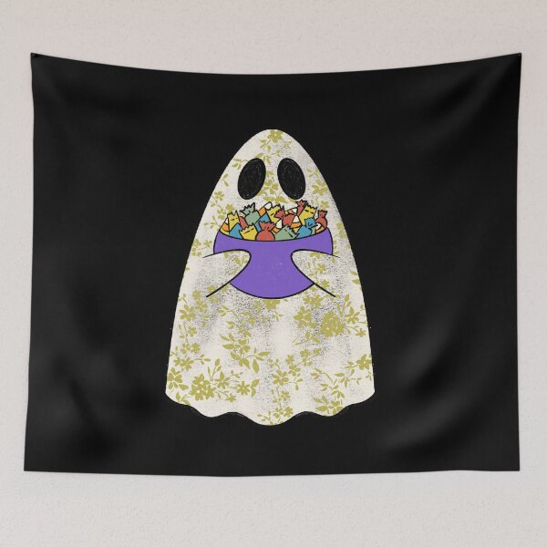 Item preview, Ghost August With Candy Bowl with black  Background  designed and sold by missmann.