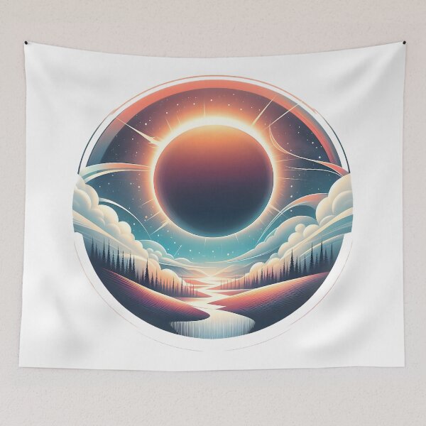 Item preview, Serene Solar Eclipse Landscape Art designed and sold by Apex Designs.