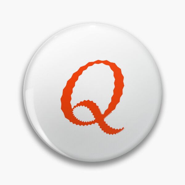 Item preview, Electric Orange Letter Q – Spiky Script Calligraphy designed and sold by uncoXab.