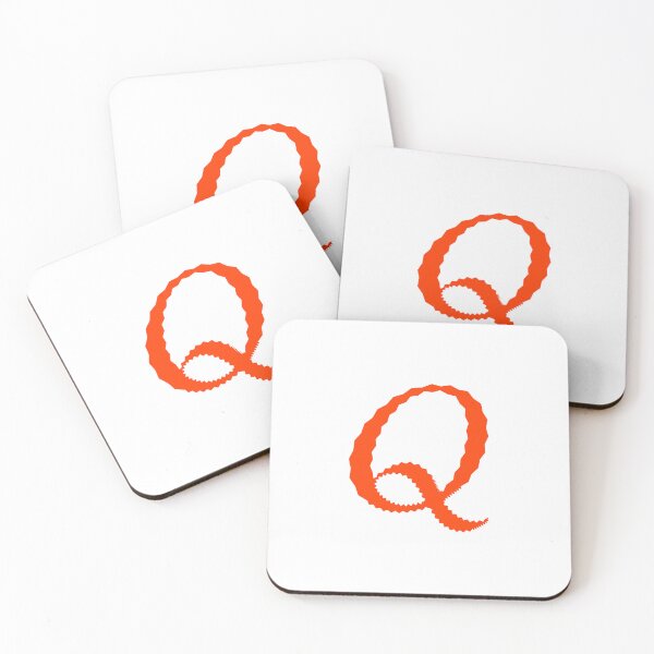 Item preview, Electric Orange Letter Q – Spiky Script Calligraphy designed and sold by uncoXab.