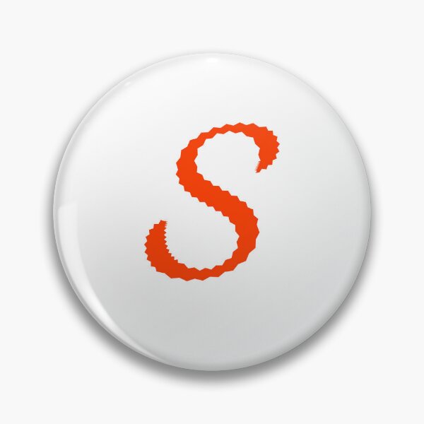 Item preview, Electric Orange Letter S – Spiky Script Calligraphy designed and sold by uncoXab.