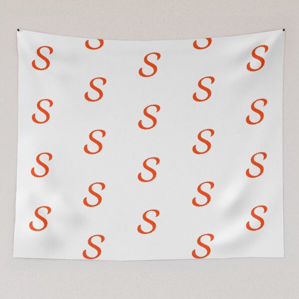 Item preview, Electric Orange Letter S – Spiky Script Calligraphy designed and sold by uncoXab.