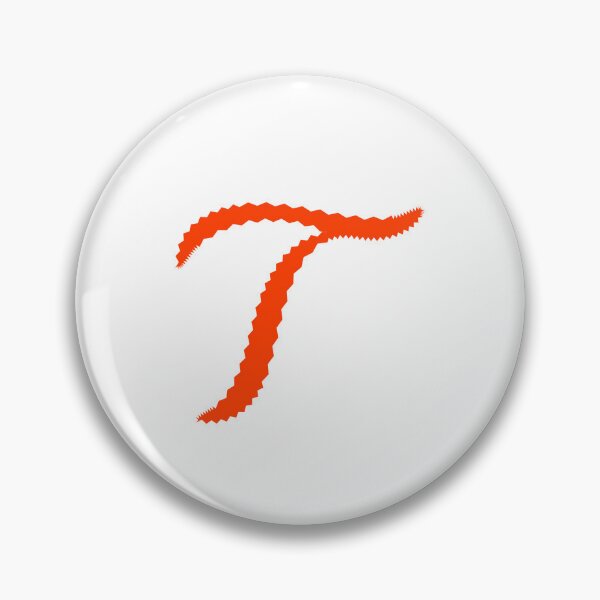 Item preview, Electric Orange Letter T – Spiky Script Calligraphy designed and sold by uncoXab.