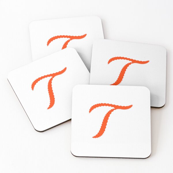 Item preview, Electric Orange Letter T – Spiky Script Calligraphy designed and sold by uncoXab.