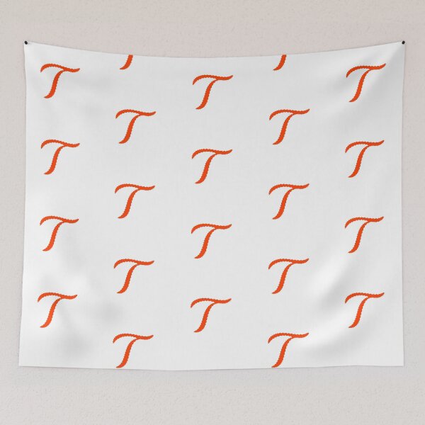 Item preview, Electric Orange Letter T – Spiky Script Calligraphy designed and sold by uncoXab.