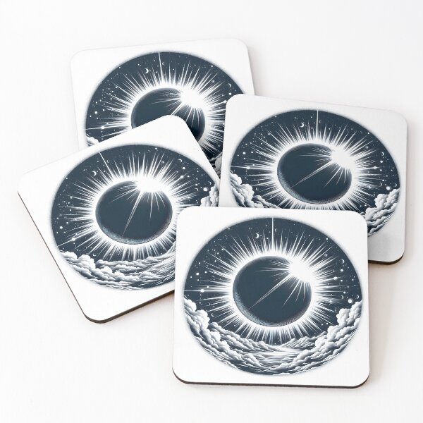 Item preview, Diamond Ring Solar Eclipse Illustration designed and sold by Apex Designs.