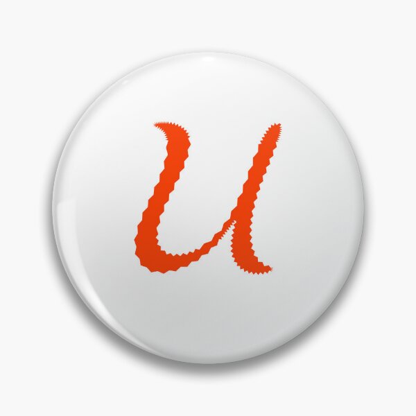 Item preview, Electric Orange Letter U – Spiky Script Calligraphy designed and sold by uncoXab.