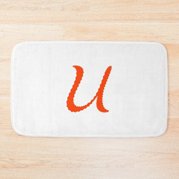 Item preview, Electric Orange Letter U – Spiky Script Calligraphy designed and sold by uncoXab.