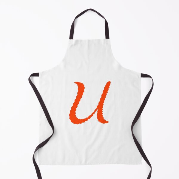 Item preview, Electric Orange Letter U – Spiky Script Calligraphy designed and sold by uncoXab.