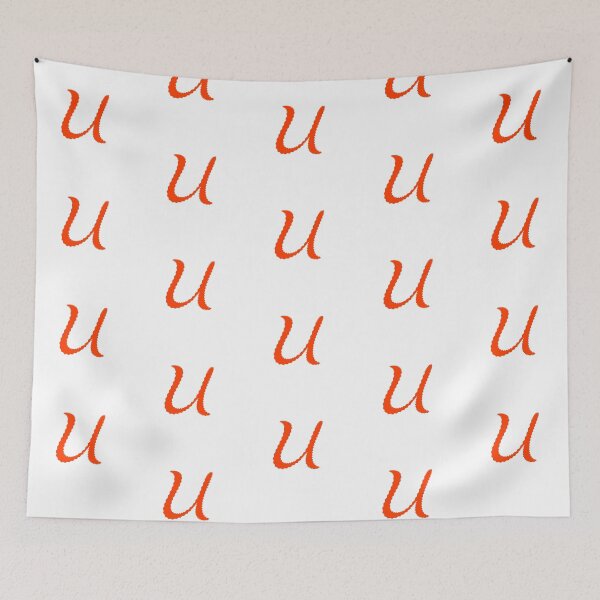 Item preview, Electric Orange Letter U – Spiky Script Calligraphy designed and sold by uncoXab.