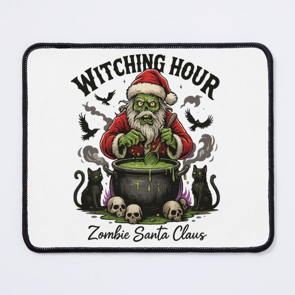 Item preview, Zombie Santa Claus Witching Hour – Creepy Christmas & Halloween Mashup T-Shirt designed and sold by Trendora Studio.