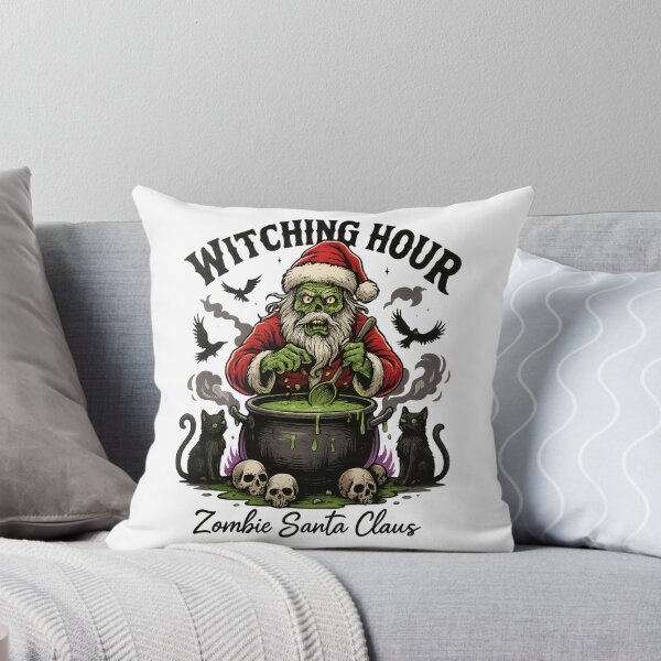 Item preview, Zombie Santa Claus Witching Hour – Creepy Christmas & Halloween Mashup T-Shirt designed and sold by Trendora Studio.