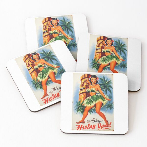 Item preview, Hula Dancer and Tiki Statue designed and sold by IanBakerToons.