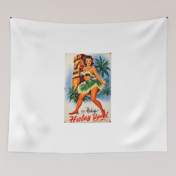Item preview, Hula Dancer and Tiki Statue designed and sold by IanBakerToons.