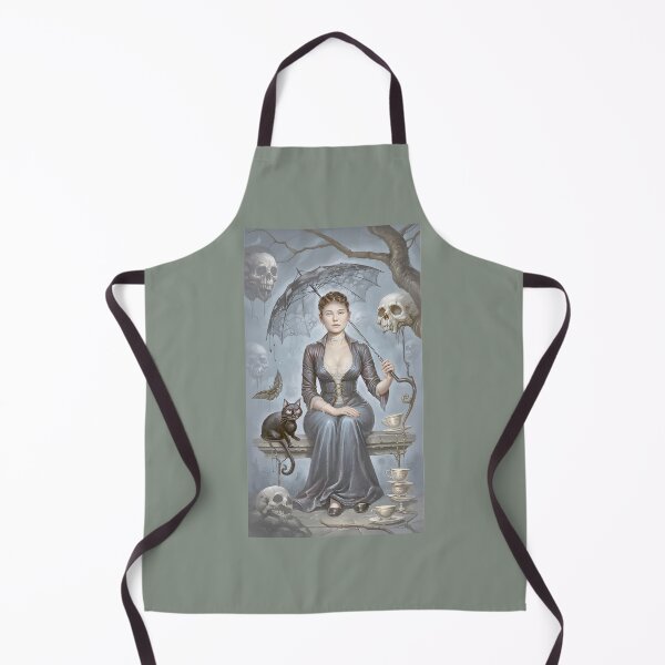 Item preview, Goth Woman with Black Cat and Skulls designed and sold by Steven Barnes.
