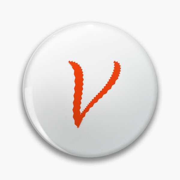 Item preview, Electric Orange Letter V – Spiky Script Calligraphy designed and sold by uncoXab.