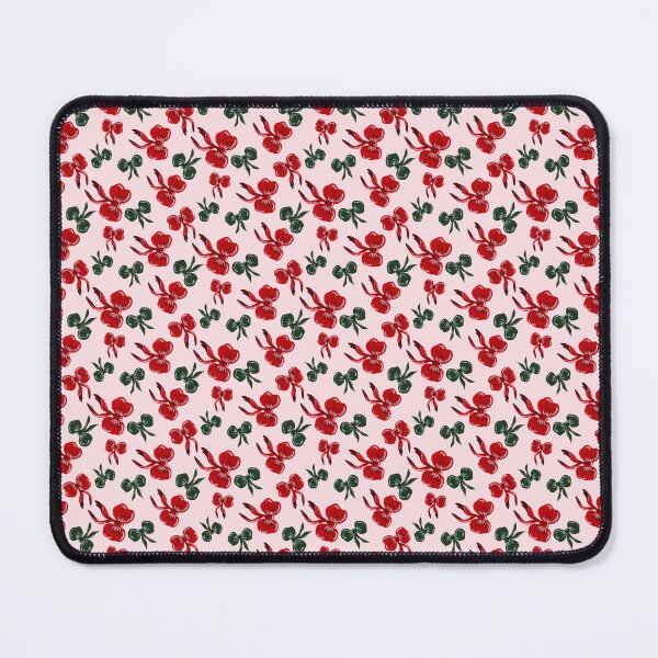 Item preview, Tossed Christmas Bows Red Bow and Green Bow Light Pink designed and sold by JasmineGDesigns.