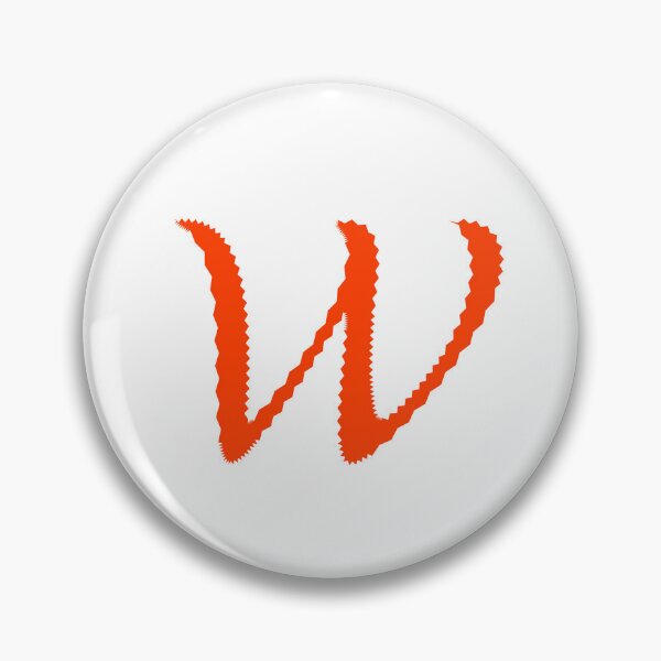 Item preview, Electric Orange Letter W – Spiky Script Calligraphy designed and sold by uncoXab.