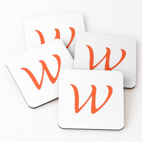 Item preview, Electric Orange Letter W – Spiky Script Calligraphy designed and sold by uncoXab.