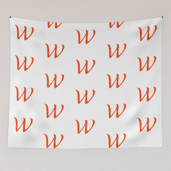 Item preview, Electric Orange Letter W – Spiky Script Calligraphy designed and sold by uncoXab.