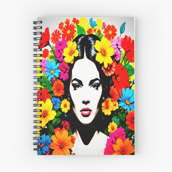 Item preview, Hippie Girl with flowers in her hair ( HIPPIE MOVIMENT 2025/2028 ) designed and sold by ROAD TRIPPING.