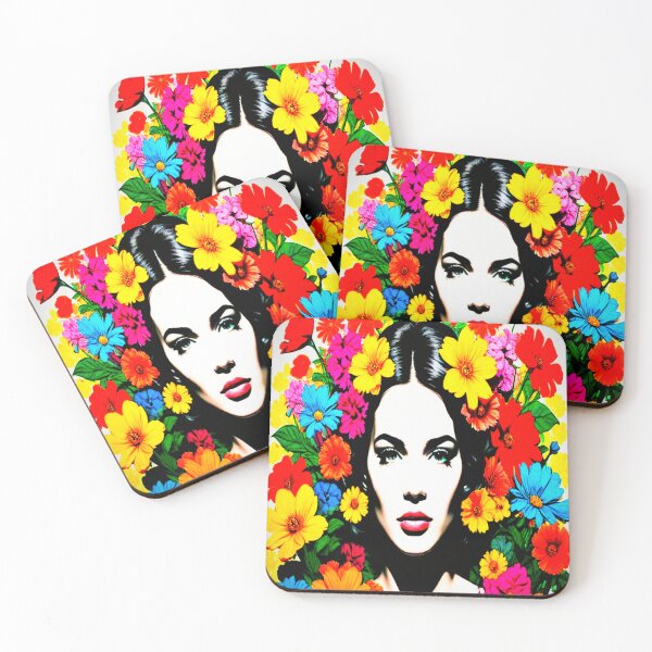 Item preview, Hippie Girl with flowers in her hair ( HIPPIE MOVIMENT 2025/2028 ) designed and sold by ROAD TRIPPING.