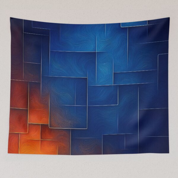 Item preview, Fire and Ice Blocks designed and sold by Kaleidoscope Print.