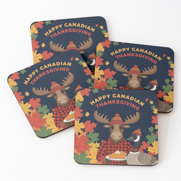 Item preview, Happy Canadian Thanksgiving - Moose & Canada Goose designed and sold by alkareem-ca.