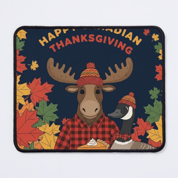 Item preview, Happy Canadian Thanksgiving - Moose & Canada Goose designed and sold by alkareem-ca.
