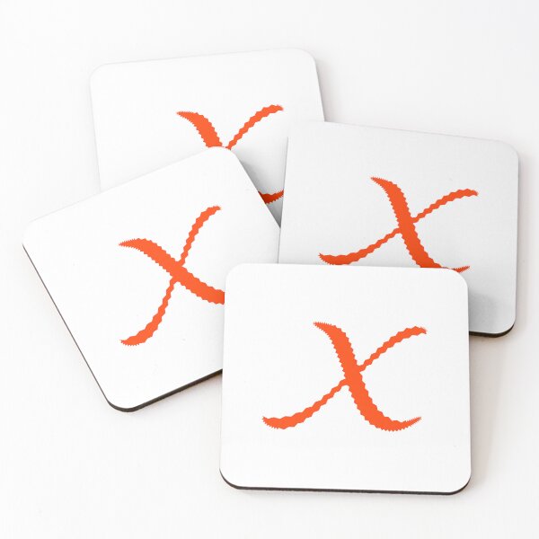 Item preview, Electric Orange Letter X – Spiky Script Calligraphy designed and sold by uncoXab.