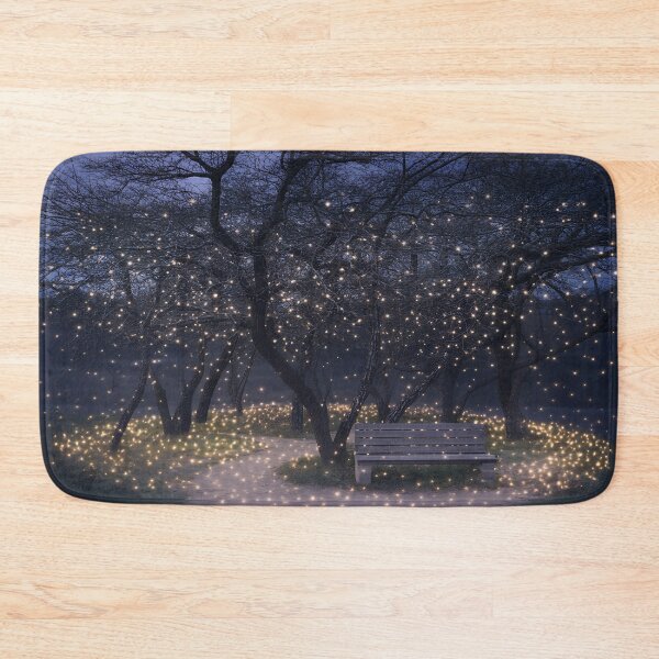Item preview, Magical Night Forest With Glowing Fireflies – Dreamy Fantasy Scene  designed and sold by VividOrganica.