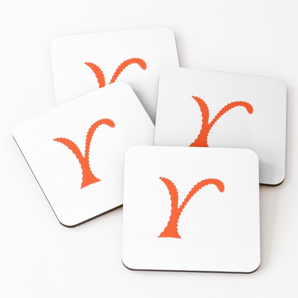 Item preview, Electric Orange Letter Y – Spiky Script Calligraphy designed and sold by uncoXab.