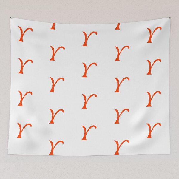 Item preview, Electric Orange Letter Y – Spiky Script Calligraphy designed and sold by uncoXab.