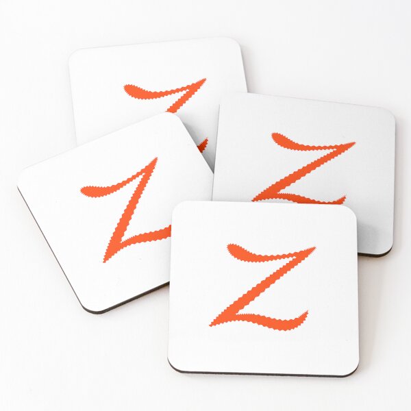 Item preview, Electric Orange Letter Z – Spiky Script Calligraphy designed and sold by uncoXab.