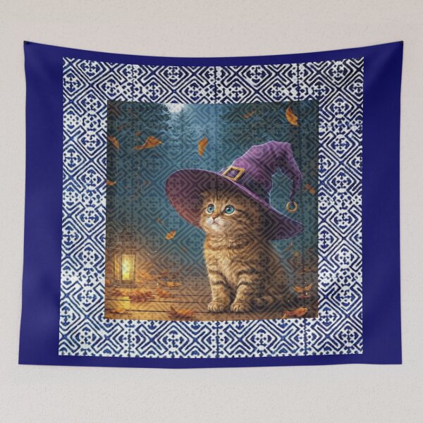 Item preview, Tribal Whiskers in Moonlit Glow – Halloween Cat Magic designed and sold by PimTribe.