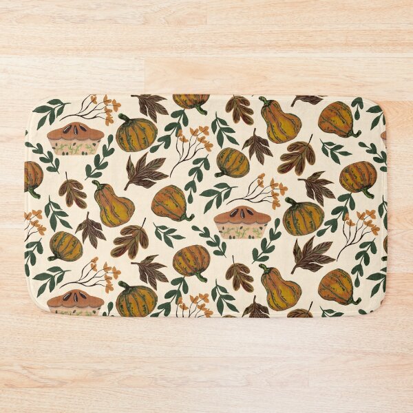 Item preview, Painterly Pumpkins Fall Leaves and Branches and Pumpkin Pie Neutral Beige designed and sold by JasmineGDesigns.