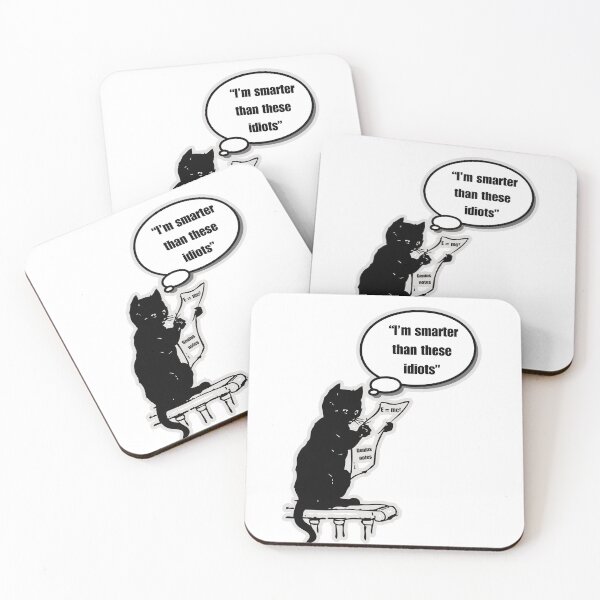 Item preview, “Smarter Than These Idiots – Sarcastic Cat Meme” designed and sold by NovaRune.