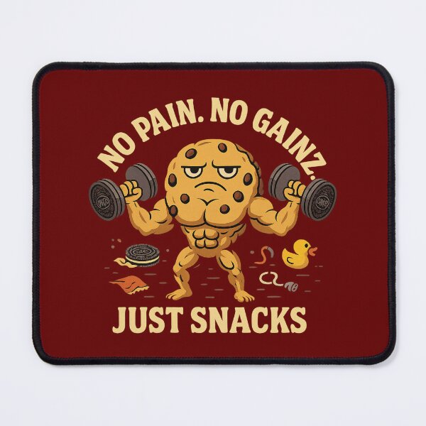 Item preview, Funny Gym Cookie Meme Sticker | No Pain No Gainz Just Snacks Fitness Parody designed and sold by FrndLyk Stickers.