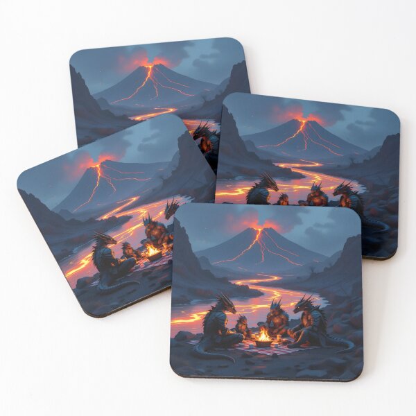 Item preview, Dragons at a Family Picnic designed and sold by yosmosverse .